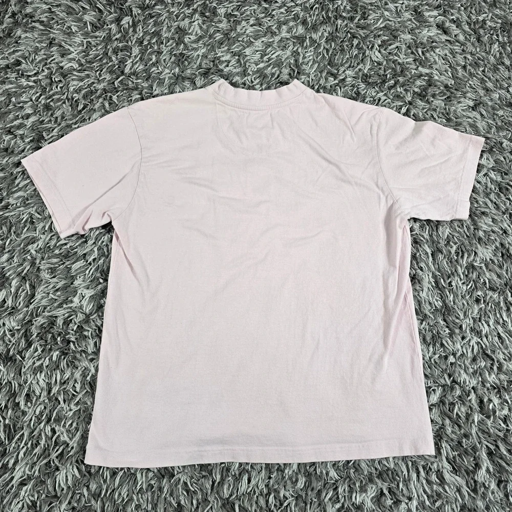GSTR Mens Relaxed Boxy Fit T-Shirt Light Pink Short Sleeve Cotton Large 3472